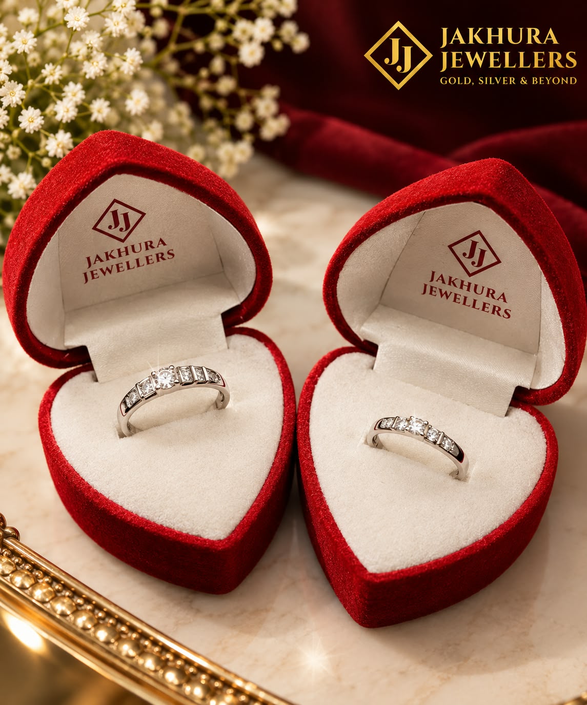 Silver Couple Rings at Jakhura Jewellers – A Beautiful Symbol of Togetherness