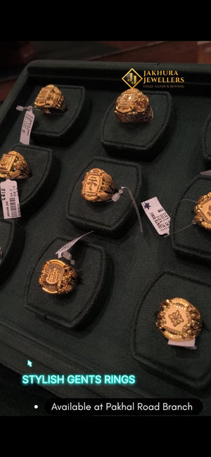 Stylish Gents Rings in 18KT &amp; 22KT Gold at Jakhura Jewellers