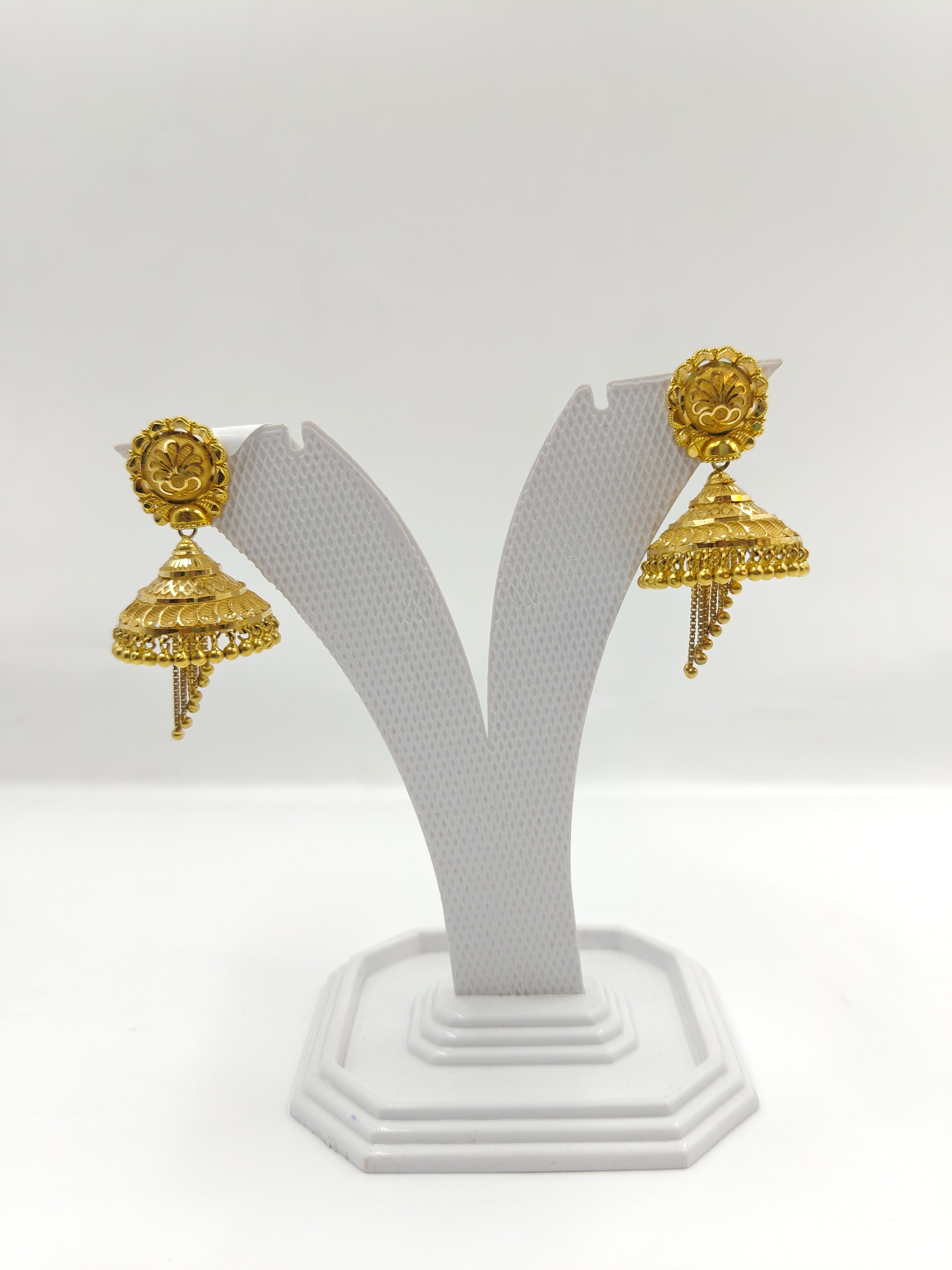 22K Gold Traditional Jhumka Earrings | Royal Festive & Bridal Artistry
