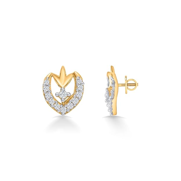 22 Karat (916) Yellow Gold Enduring Grace Stud Earring For Woman