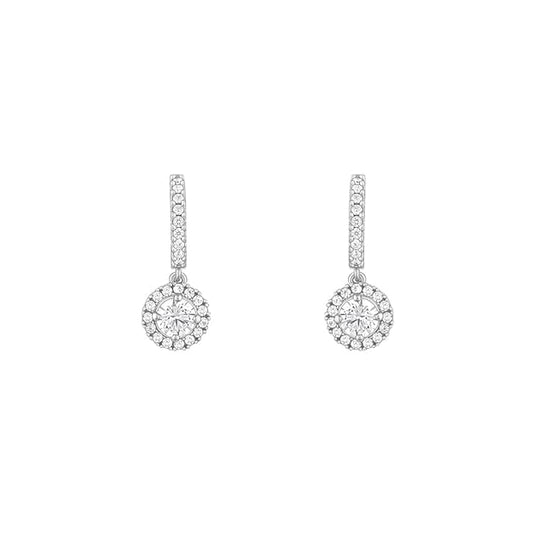 Radiant Halo Drop Earrings – Jakhura Jewellers