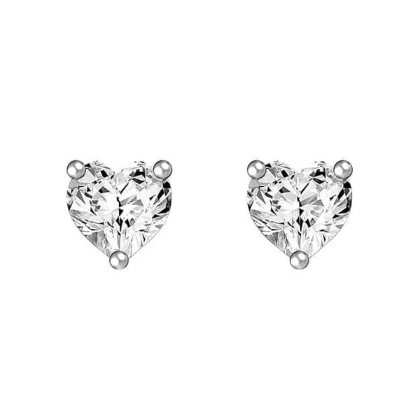 925 Silver Zircon Heart Studs Mini Studs Earrings