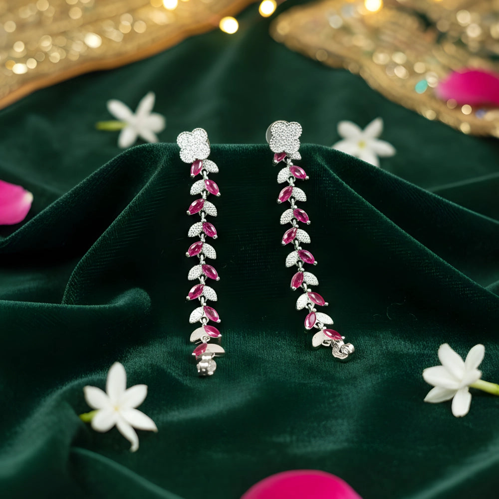 Silver Italian Designer Drop Earrings