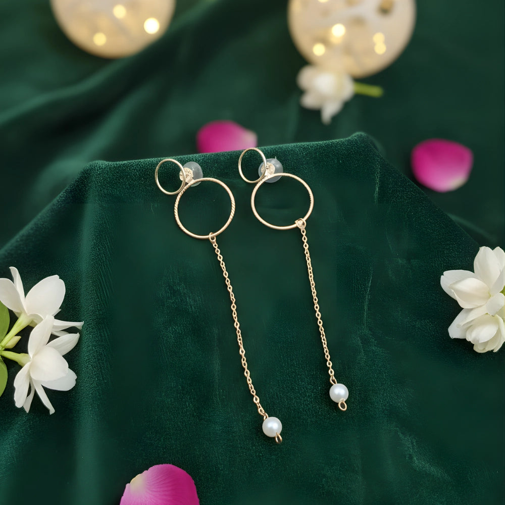 Silver Italian Chain Drop Earrings