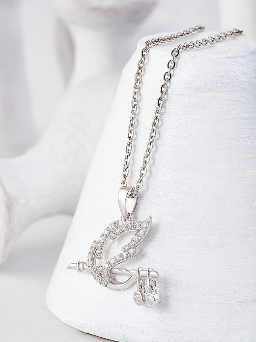 Divine Sparkle Krishna Flute 925 Sterling Silver Pendant with Chain