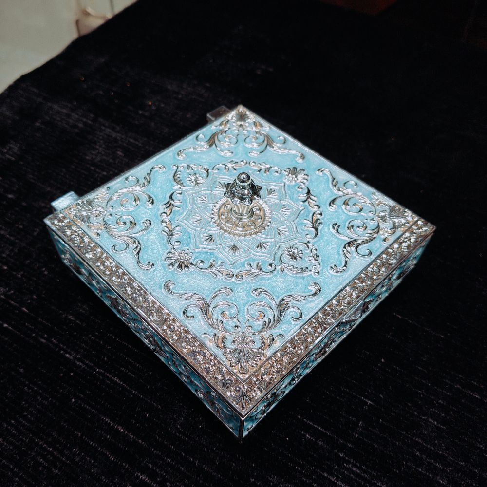 Elegant Silver-Plated Decorative Box