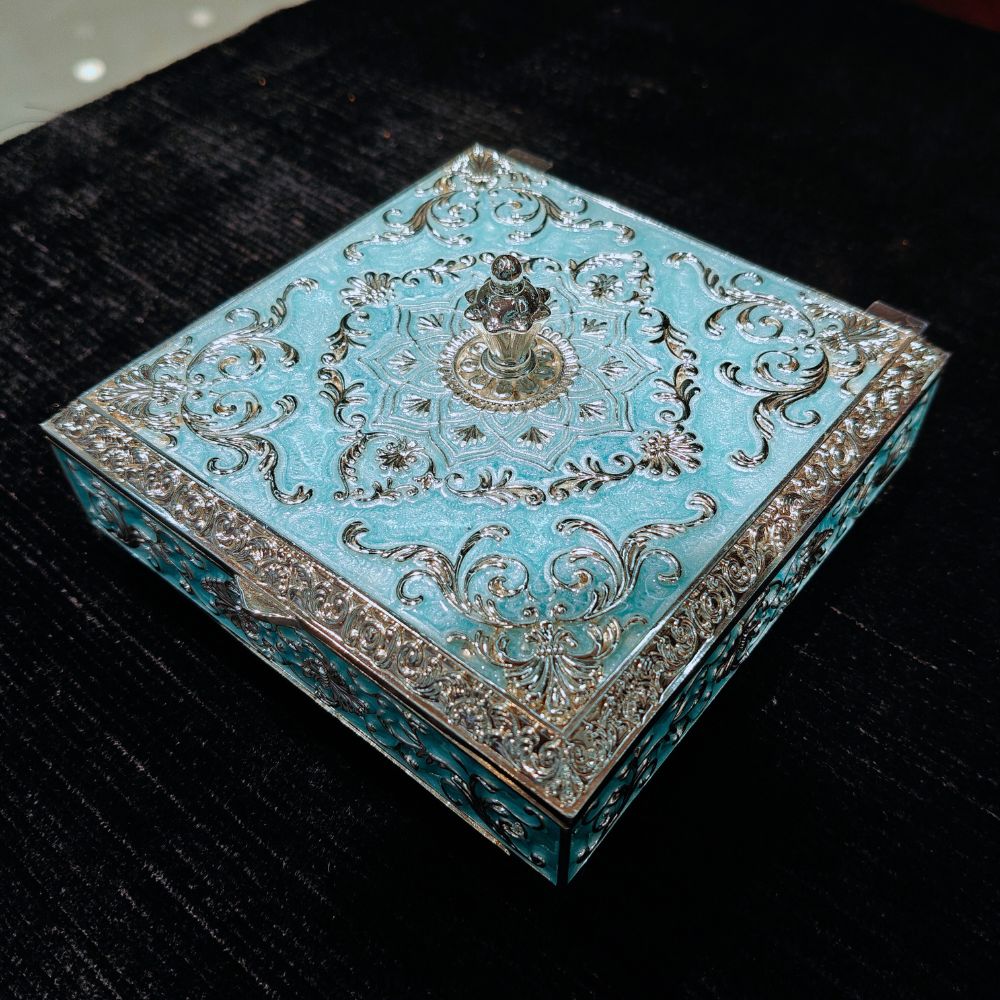 Elegant Silver-Plated Decorative Box