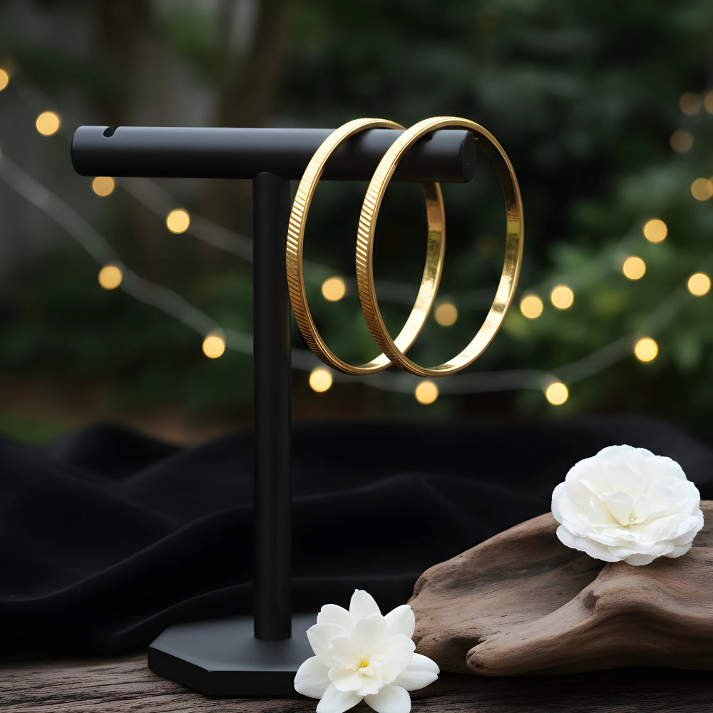 Silver Gold Polish Designer Bangles