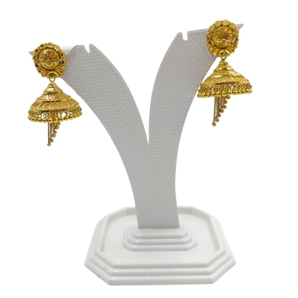 22K Gold Traditional Jhumka Earrings | Royal Festive & Bridal Artistry