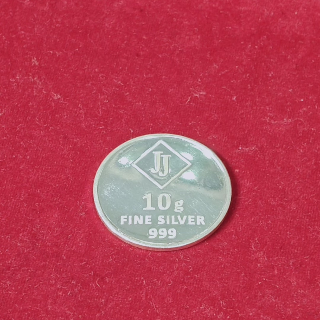 10g Pure Silver Coin (999 Purity) | Exclusive Jakhura Jewellers Design