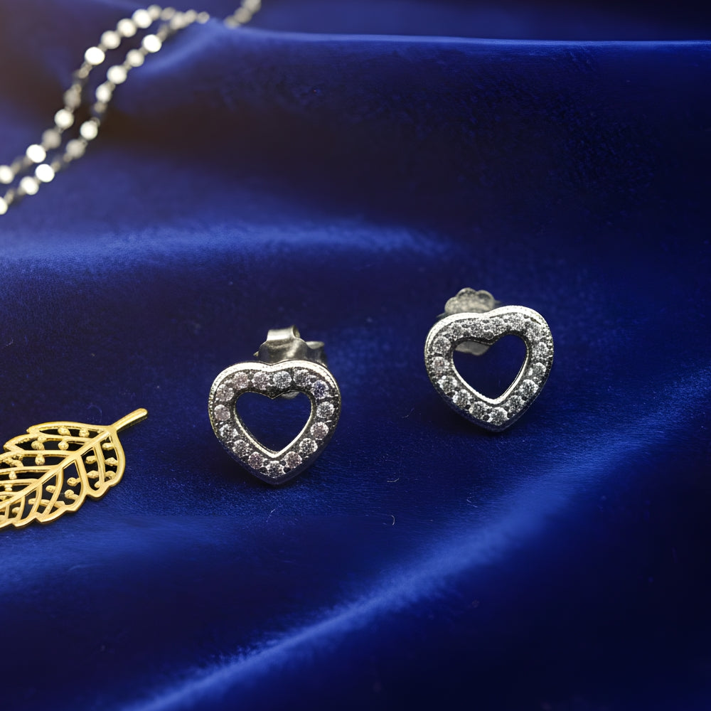 Italian Silver Open Heart Tops | 925 Silver