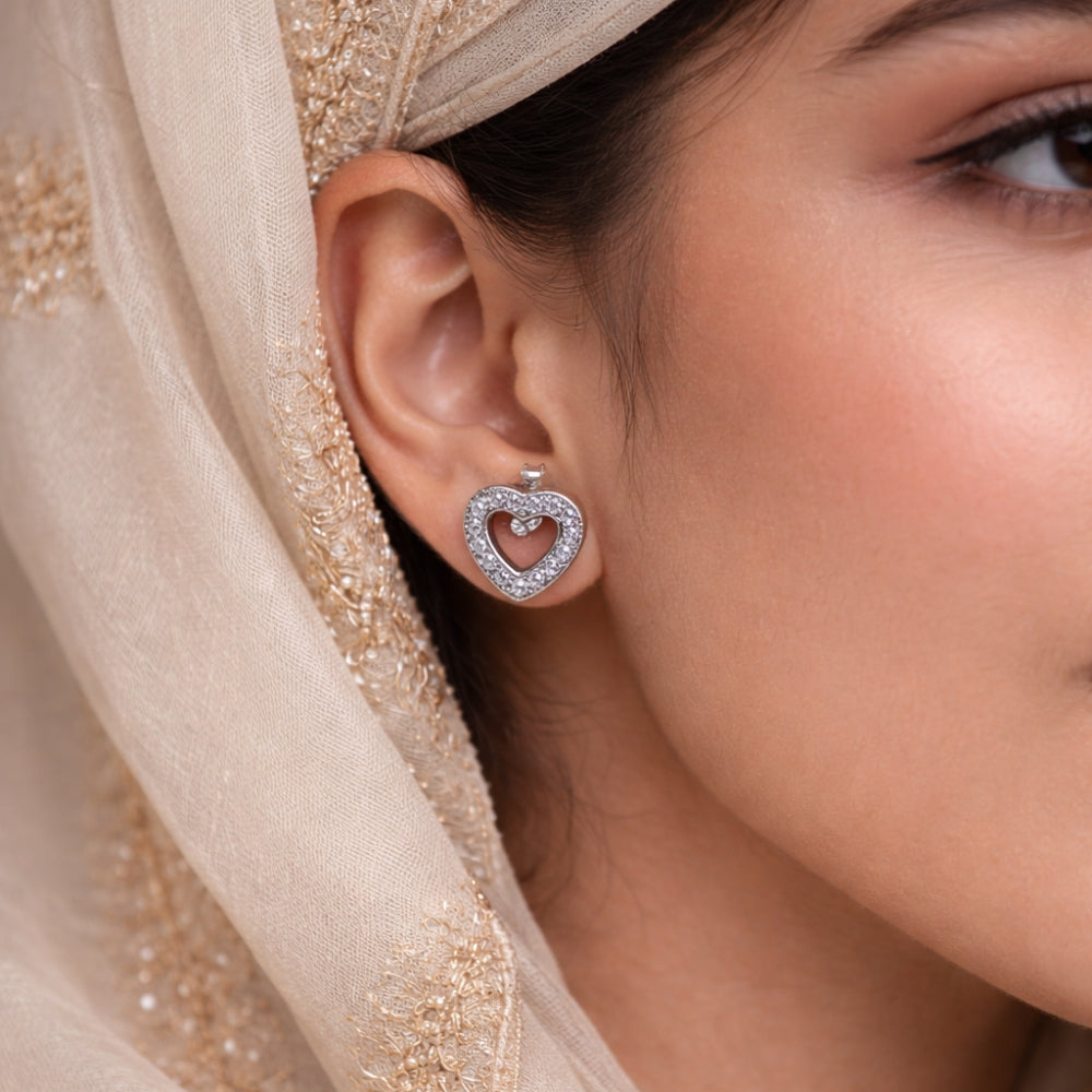 Italian Silver Open Heart Tops | 925 Silver